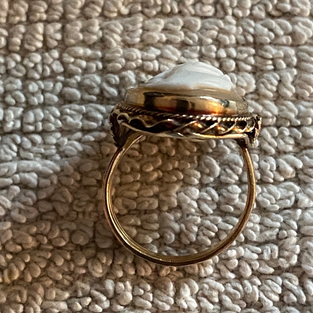 (NFS / NFT) 14K + Victorian Shell Cameo Ring circa 1840, size 7 - Picture 17 of 17